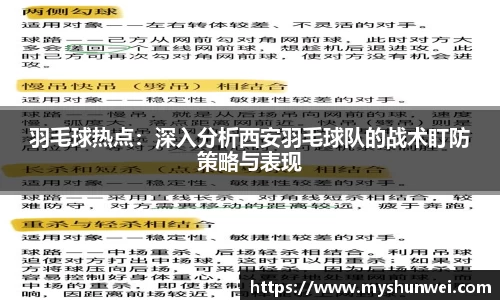 羽毛球热点:深入分析西安羽毛球队的战术盯防策略与表现
